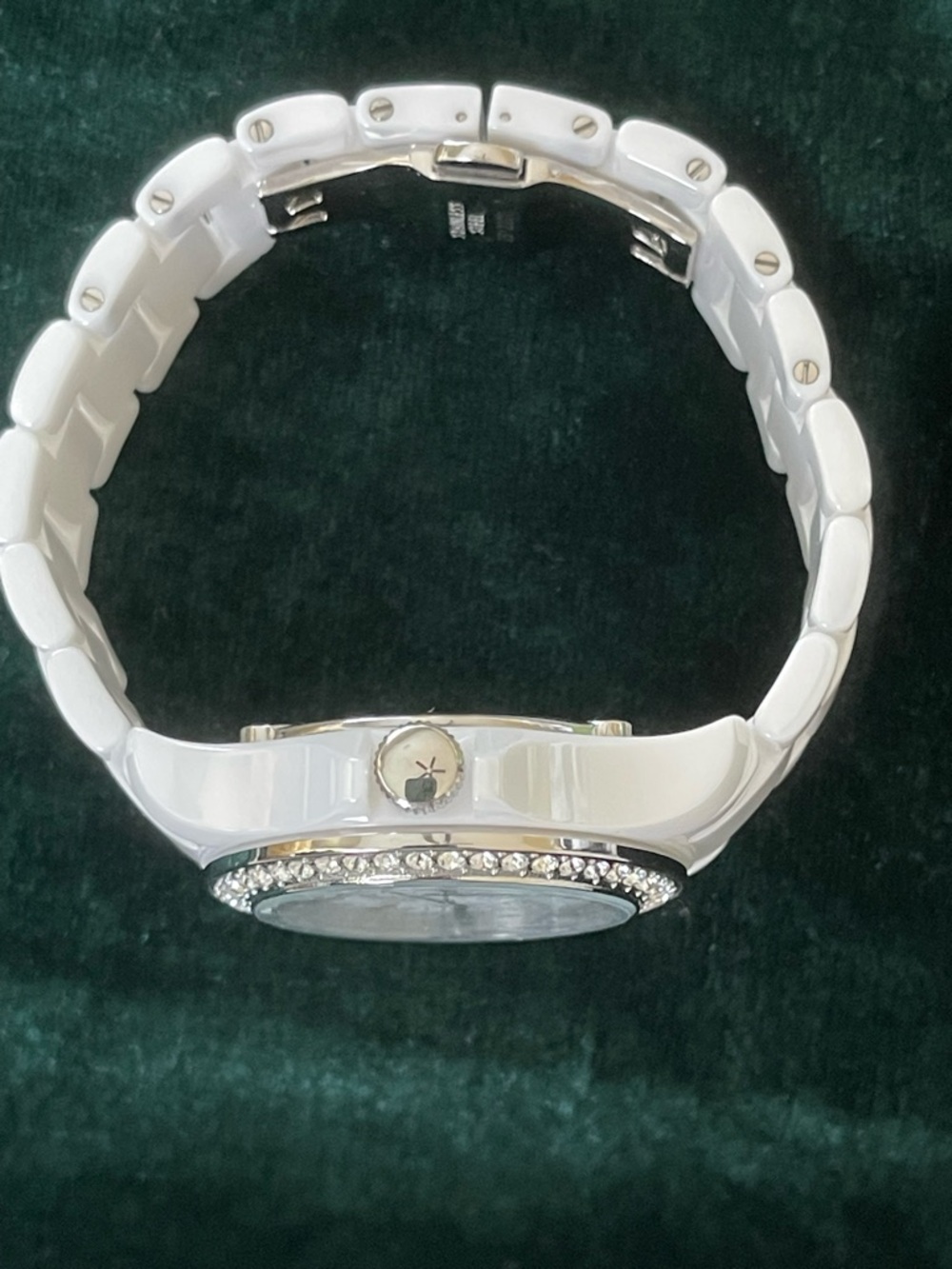Fossil White Ceramic Watch with Crystal Accents - Picture 5 of 8